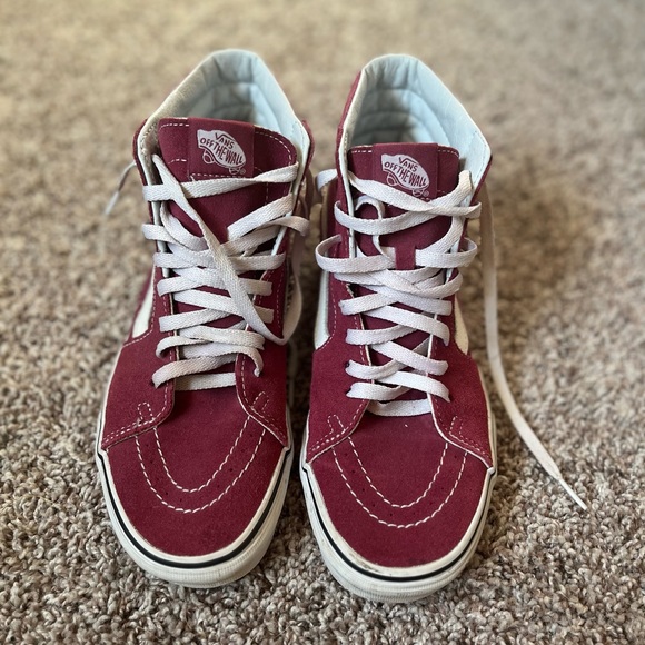 PINK/MAUVE vans high top shoes :) 💓 - Picture 1 of 7